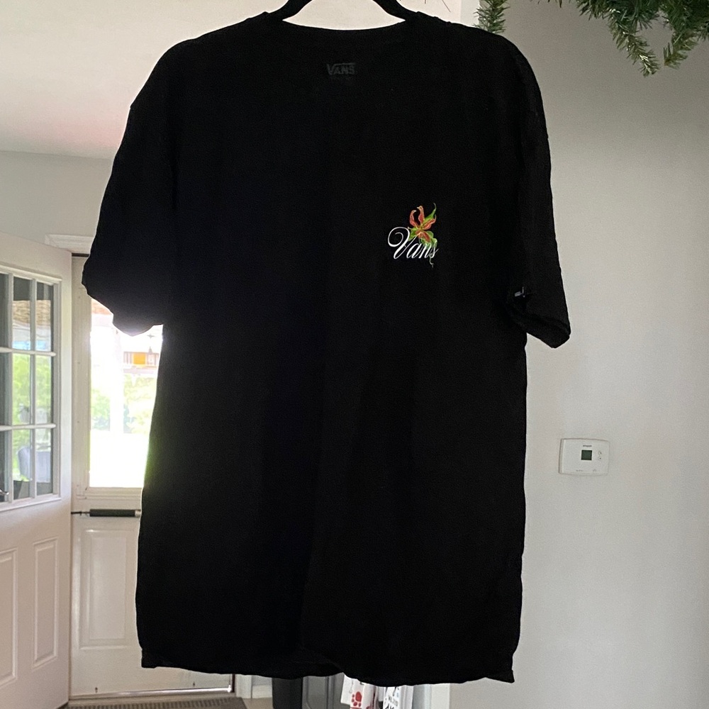 Vans Black Tee with Colorful Logo